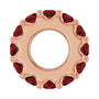 Sapphire Row Natural Gemstone Spacer Charm - Mozambique Garnet, 14K Rose Gold (view 3)