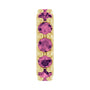 Sapphire Row Natural Gemstone Spacer Charm - Pink Tourmaline, 14K Yellow Gold