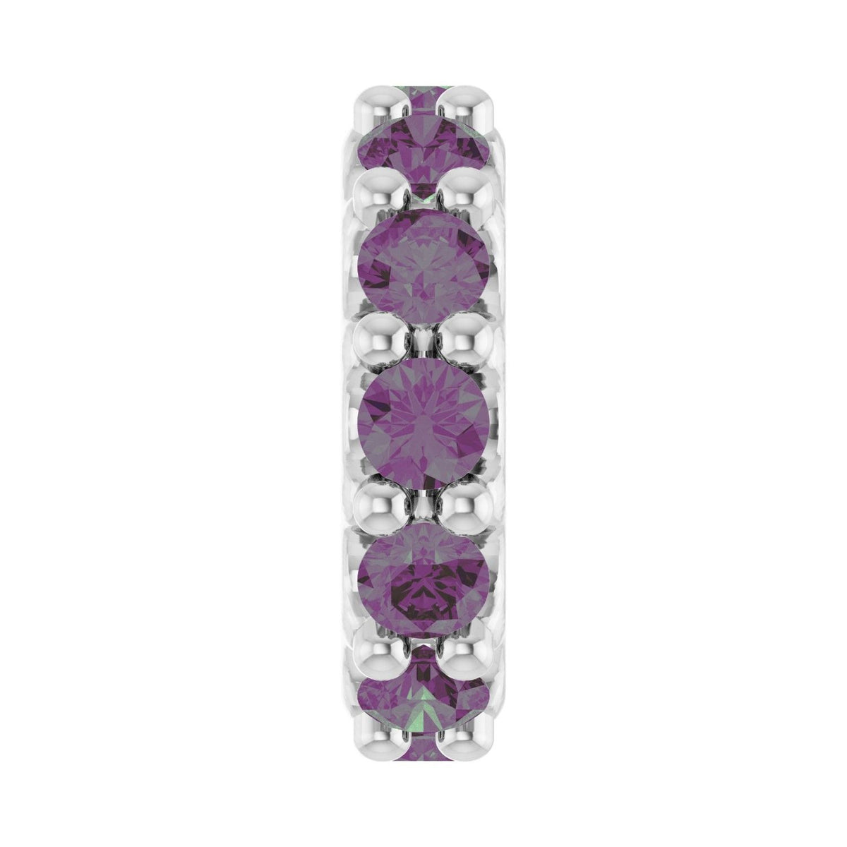 Sapphire Row Natural Gemstone Spacer Charm - Alexandrite, Platinum