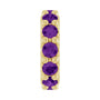 Sapphire Row Natural Gemstone Spacer Charm - Amethyst, 14K Yellow Gold