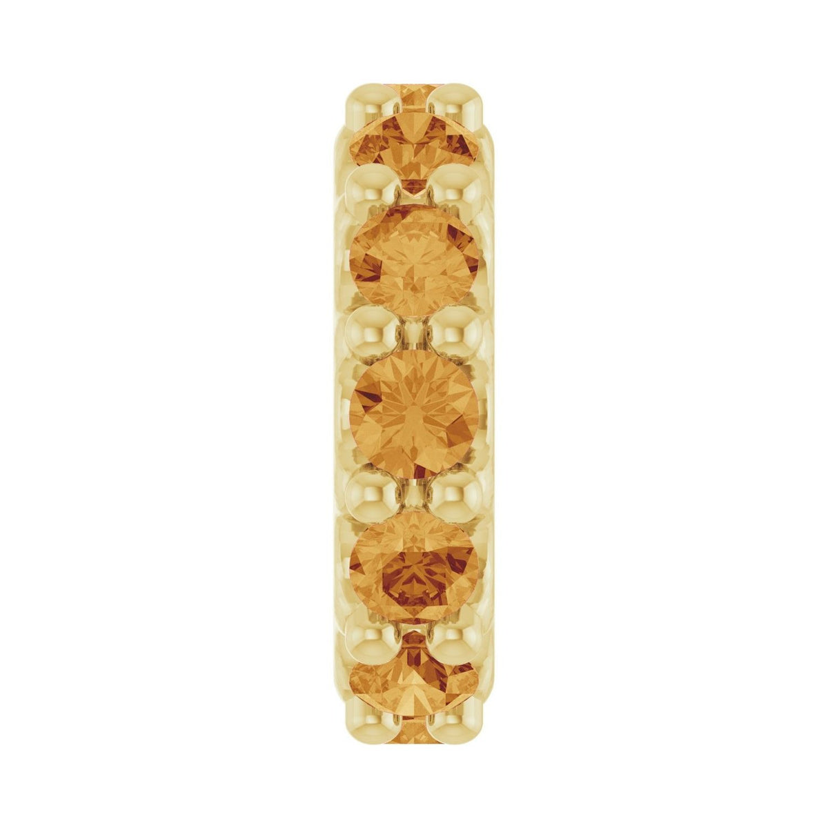 Sapphire Row Natural Gemstone Spacer Charm - Citrine, 14K Yellow Gold