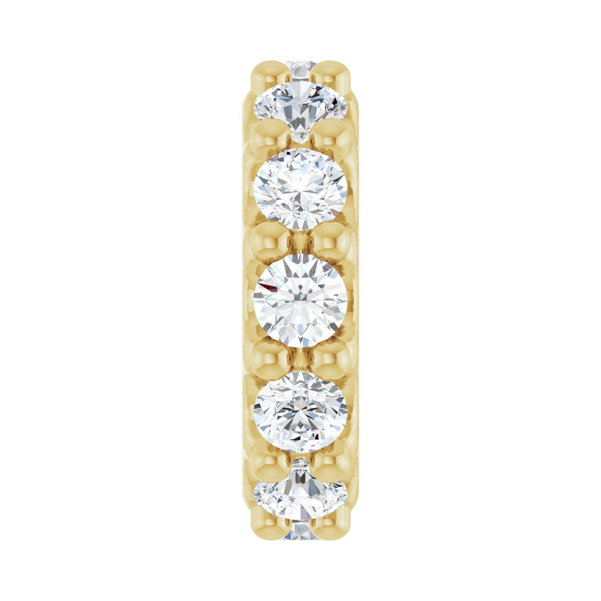 Sapphire Row Natural Gemstone Spacer Charm - Diamond, 14K Yellow Gold