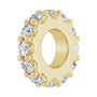 Sapphire Row Natural Gemstone Spacer Charm - Diamond, 14K Yellow Gold (view 2)