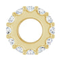 Sapphire Row Natural Gemstone Spacer Charm - Diamond, 14K Yellow Gold (view 3)