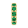 Sapphire Row Natural Gemstone Spacer Charm - Emerald, 14K Yellow Gold