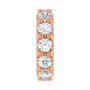 Sapphire Row Natural Gemstone Spacer Charm - White Sapphire, 14K Rose Gold