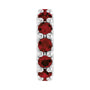Sapphire Row Natural Gemstone Spacer Charm - Mozambique Garnet, 14K White Gold