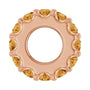 Sapphire Row Natural Gemstone Spacer Charm - Citrine, 14K Rose Gold (view 3)