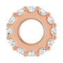 Sapphire Row Natural Gemstone Spacer Charm - Diamond, 14K Rose Gold (view 3)