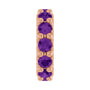 Sapphire Row Natural Gemstone Spacer Charm - Amethyst, 14K Rose Gold
