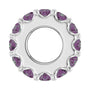 Sapphire Row Lab-Grown Gemstone Spacer Charm - Alexandrite, 14K White Gold (view 3)