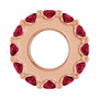 Sapphire Row Lab-Grown Gemstone Spacer Charm - Ruby, 14K Rose Gold (view 3)