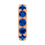 Sapphire Row Lab-Grown Gemstone Spacer Charm - Blue Sapphire, 14K Rose Gold