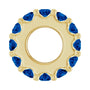 Sapphire Row Lab-Grown Gemstone Spacer Charm - Blue Sapphire, 14K Yellow Gold (view 3)