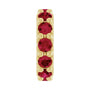 Sapphire Row Lab-Grown Gemstone Spacer Charm - Ruby, 14K Yellow Gold
