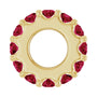 Sapphire Row Lab-Grown Gemstone Spacer Charm - Ruby, 14K Yellow Gold (view 3)