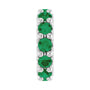 Sapphire Row Lab-Grown Gemstone Spacer Charm - Emerald, Platinum