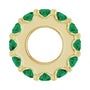 Sapphire Row Lab-Grown Gemstone Spacer Charm - Emerald, 14K Yellow Gold (view 3)