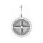 Sapphire Row Natural Diamond Compass Charm - Platinum