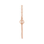 Sapphire Row Gold Script Nameplate Necklace - 14K Rose Gold (view 2)