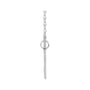 Sapphire Row Gold Script Nameplate Necklace - 10K White Gold (view 2)