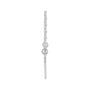 Sapphire Row Gold Script Nameplate Necklace - 14K White Gold (view 2)