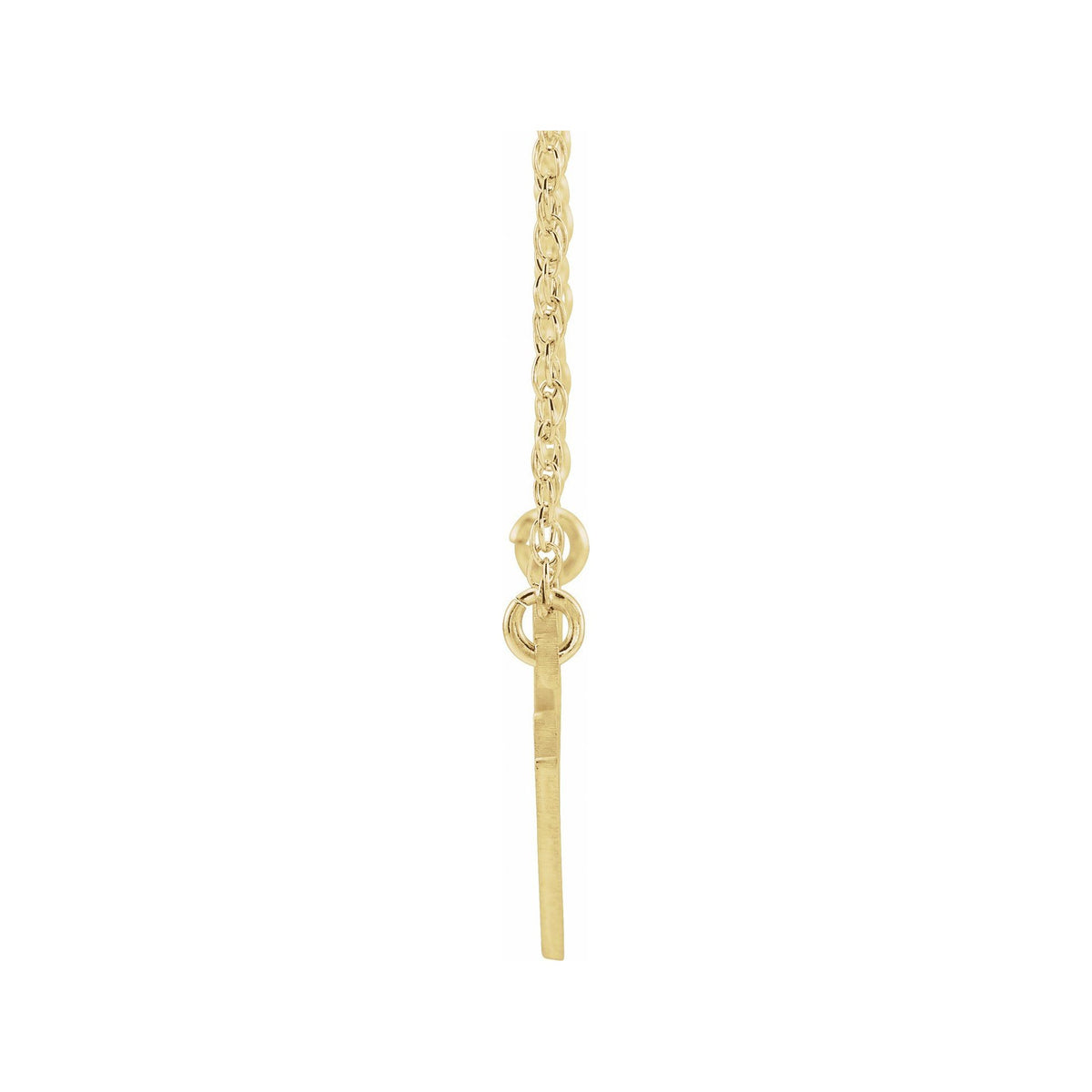 Sapphire Row Gold Script Nameplate Necklace - 10K Yellow Gold (view 2)