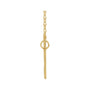 Sapphire Row Gold Script Nameplate Necklace - 14K Yellow Gold (view 2)