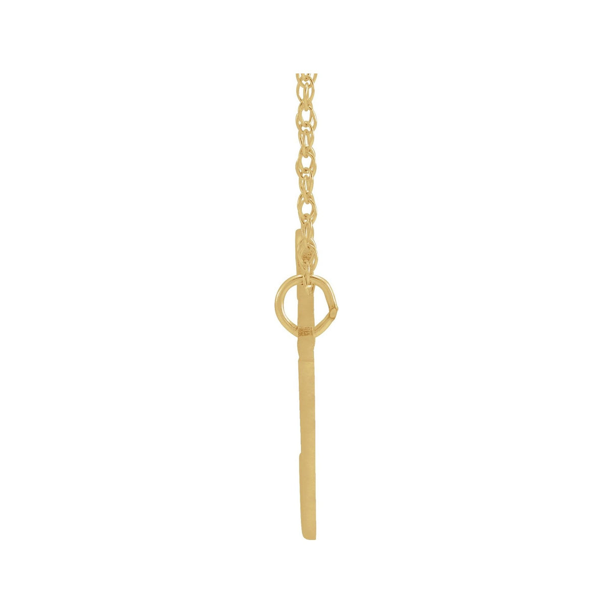 Sapphire Row Gold Script Nameplate Necklace - 14K Yellow Gold (view 2)