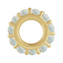 Sapphire Row Natural Gemstone Cabochon Spacer Charm - White Opal, 14K Yellow Gold (view 2)