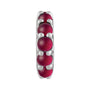 Sapphire Row Natural Gemstone Cabochon Spacer Charm - Ruby, 14K White Gold