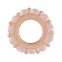 Sapphire Row Natural Gemstone Cabochon Spacer Charm - Rose Quartz, 14K Rose Gold (view 2)