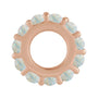 Sapphire Row Natural Gemstone Cabochon Spacer Charm - White Opal, 14K Rose Gold (view 2)