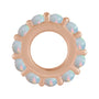 Sapphire Row Natural Gemstone Cabochon Spacer Charm - Ethiopian Opal, 14K Rose Gold (view 2)
