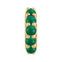 Sapphire Row Lab-Grown Gemstone Cabochon Spacer Charm - Emerald, 14K Yellow Gold (view 2)