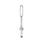 Sapphire Row Gold Carabiner Charm Necklace - 14K White Gold (view 2)