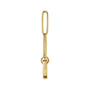Sapphire Row Gold Carabiner Charm Necklace - 14K Yellow Gold (view 2)