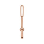 Sapphire Row Gold Carabiner Charm Necklace - 14K Rose Gold (view 2)