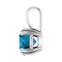 Sapphire Row Natural London Blue Topaz Solitaire Pendant - Platinum, 6.5 mm (view 3)