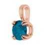 Sapphire Row Natural London Blue Topaz Solitaire Pendant - 14K Rose Gold, 6.5 mm (view 2)