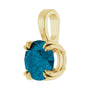 Sapphire Row Natural London Blue Topaz Solitaire Pendant - 14K Yellow Gold, 7 mm (view 2)
