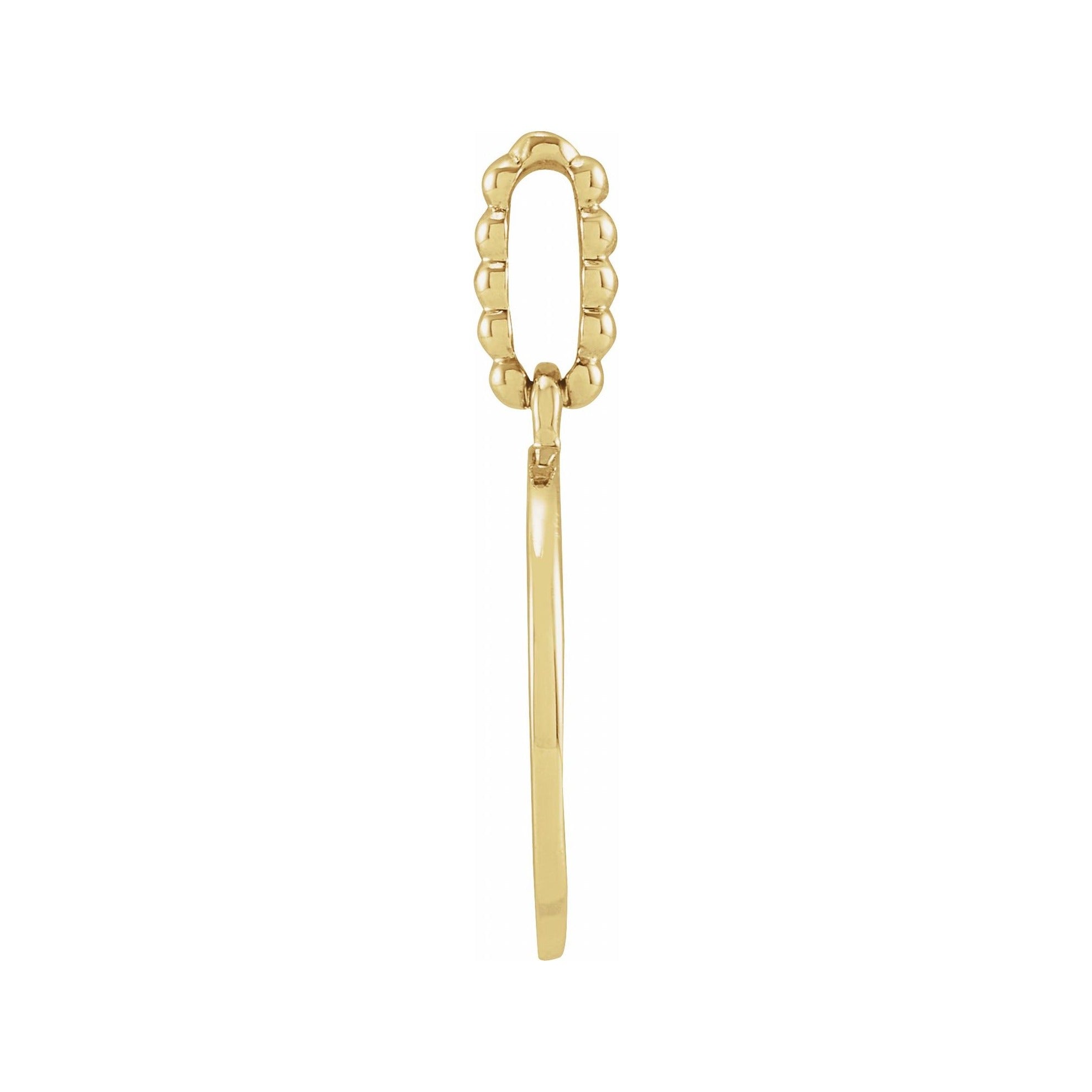 Sapphire Row Gold Enamel Evil Eye Pendant - 10K Yellow Gold (view 2)
