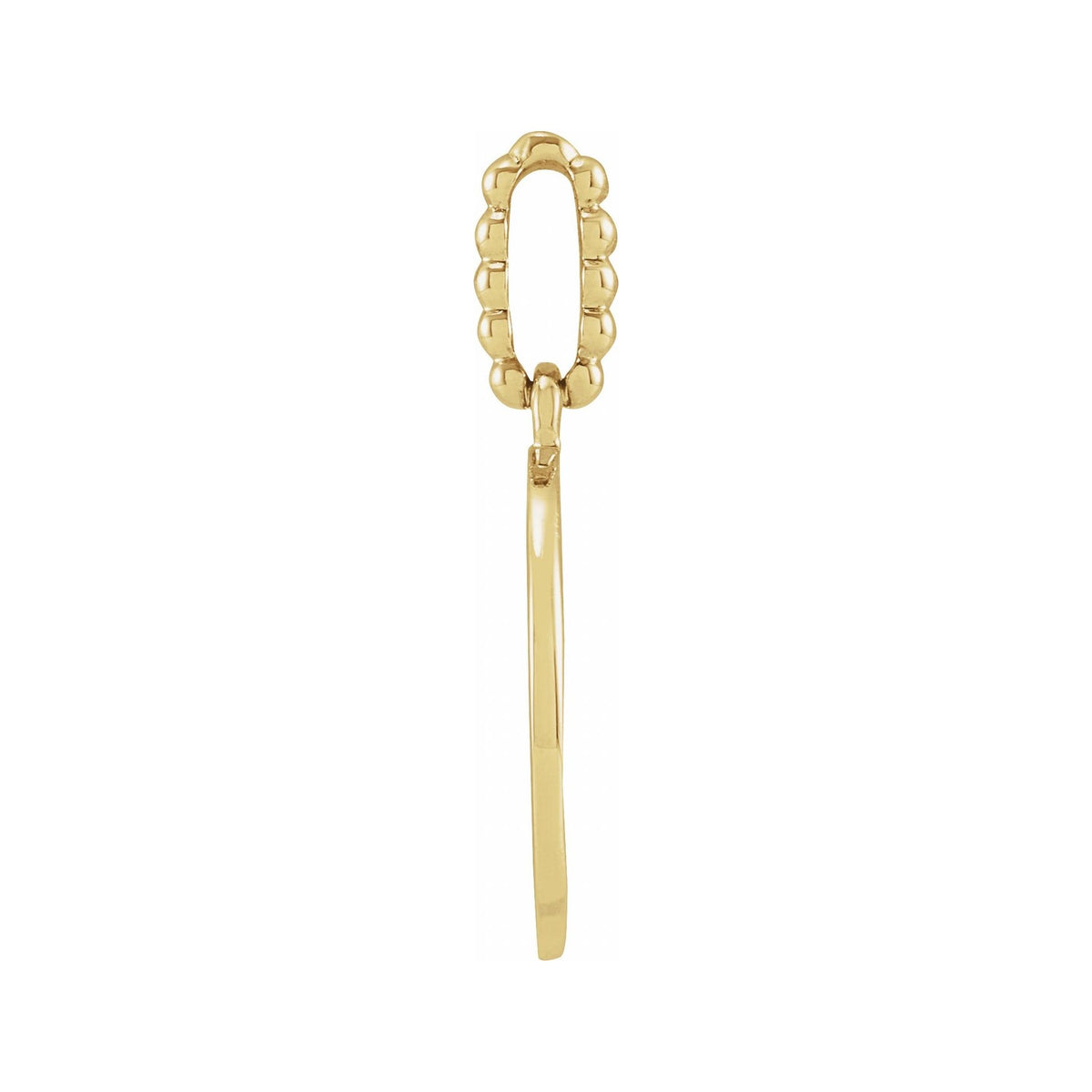 Sapphire Row Gold Enamel Evil Eye Pendant - 10K Yellow Gold (view 2)