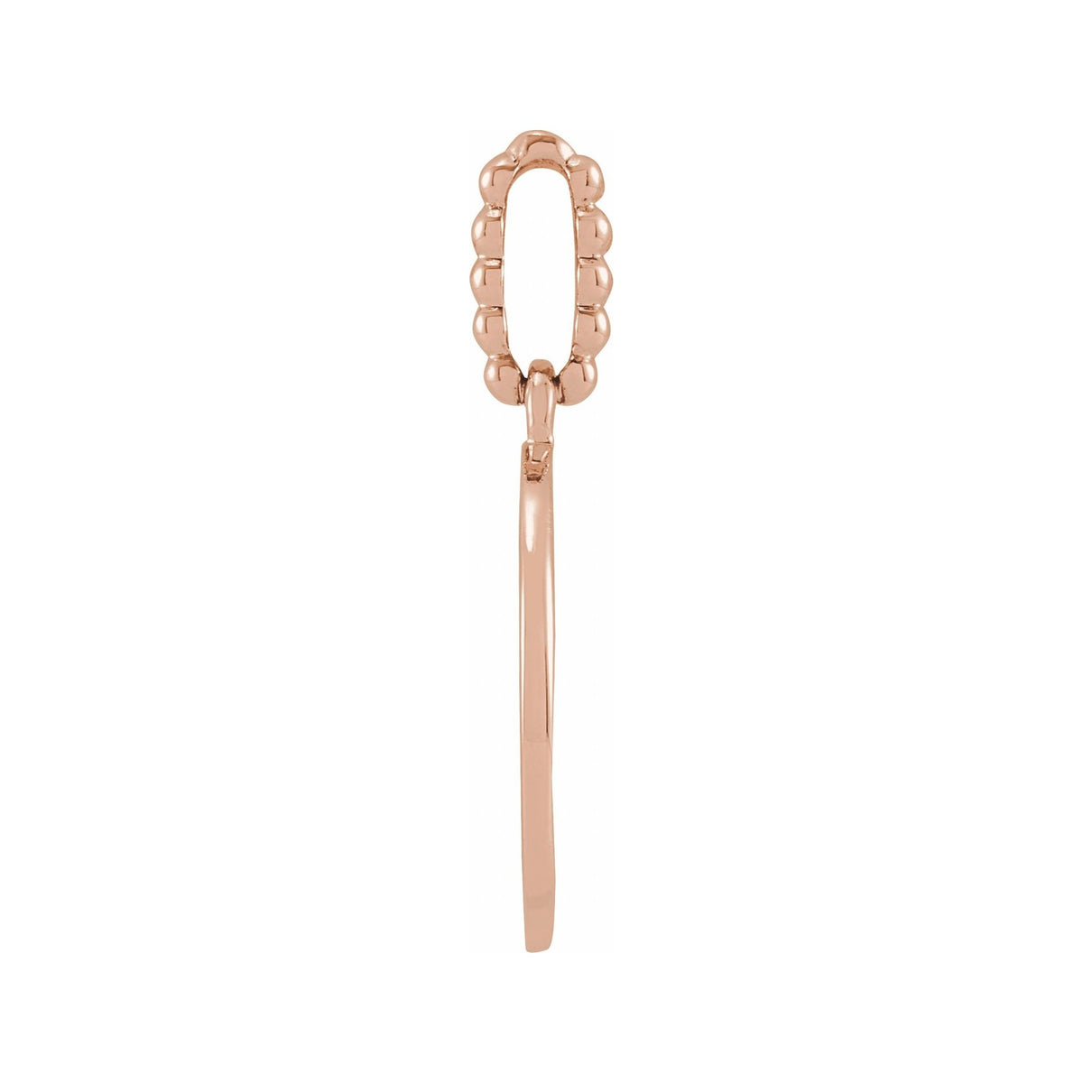 Sapphire Row Gold Enamel Evil Eye Pendant - 10K Rose Gold (view 2)