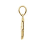 Sapphire Row Natural Diamond Hamsa Pendant - 14K Yellow Gold (view 2)