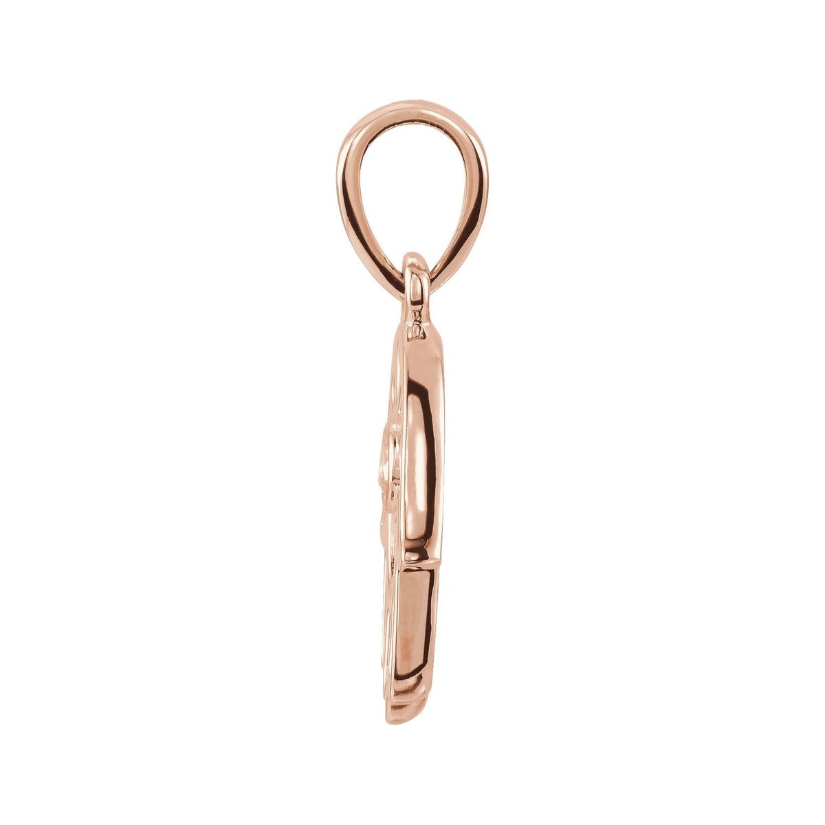 Sapphire Row Natural Diamond Hamsa Pendant - 14K Rose Gold (view 2)