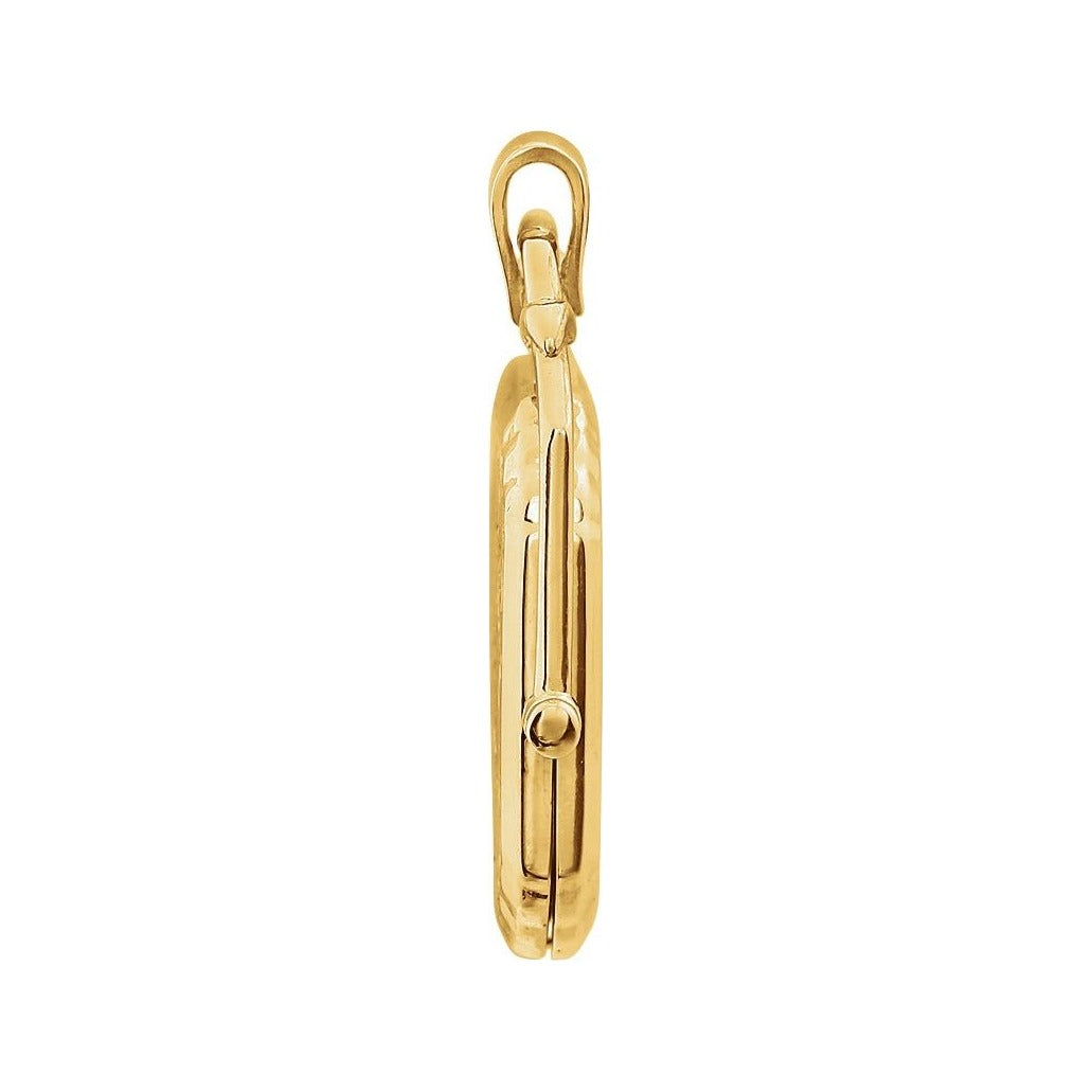 Sapphire Row Gold Swivel Locket - Default Title (view 2)