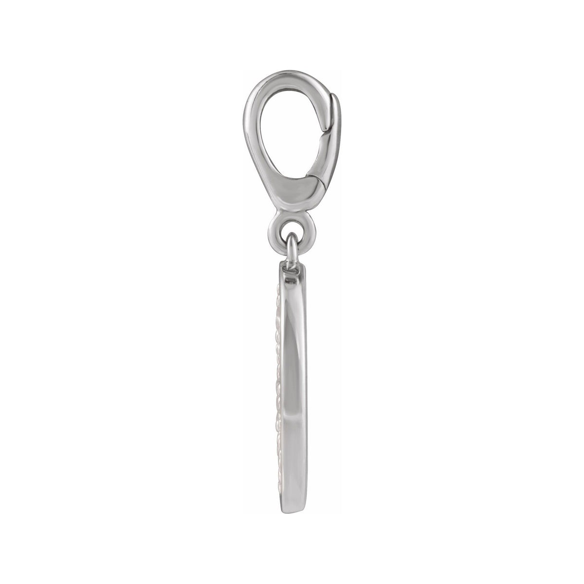 Sapphire Row Natural Diamond Pavé Disc Charm - 14K White Gold (view 2)