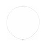 Sapphire Row Gold Heart Station Necklace - Platinum, 1 Heart