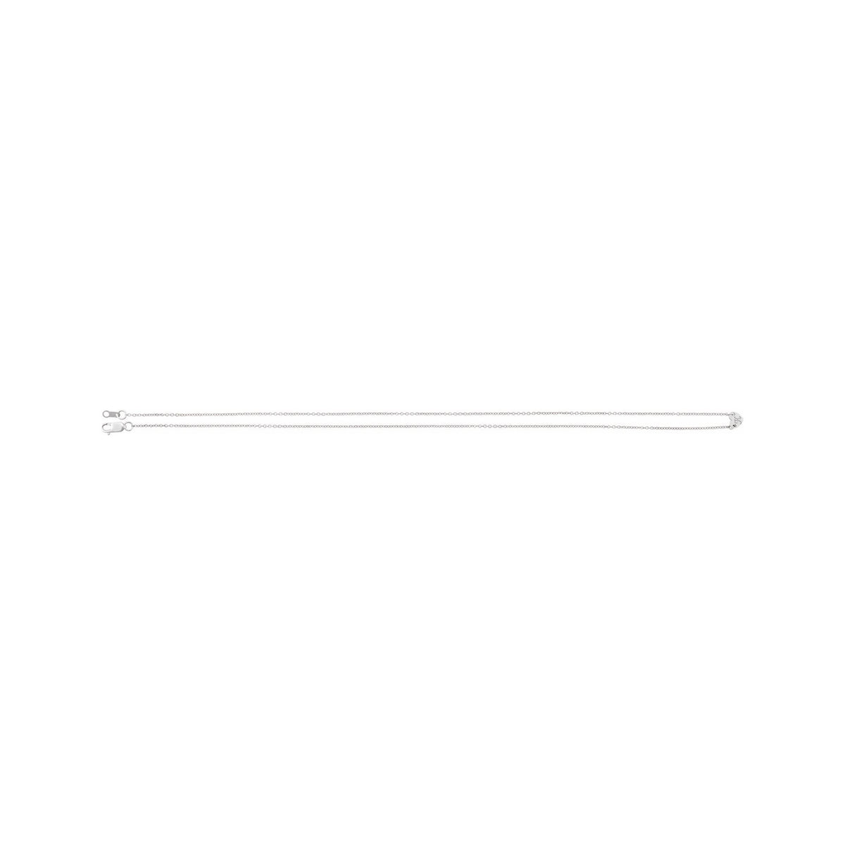 Sapphire Row Gold Heart Station Necklace - Platinum, 1 Heart (view 2)